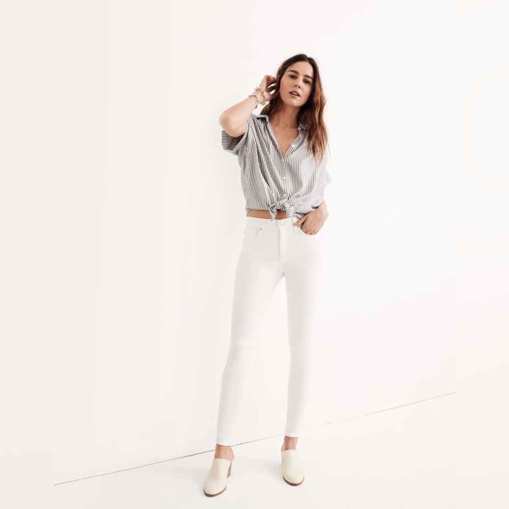Madewell White Skinny Jeans Ankle-Length